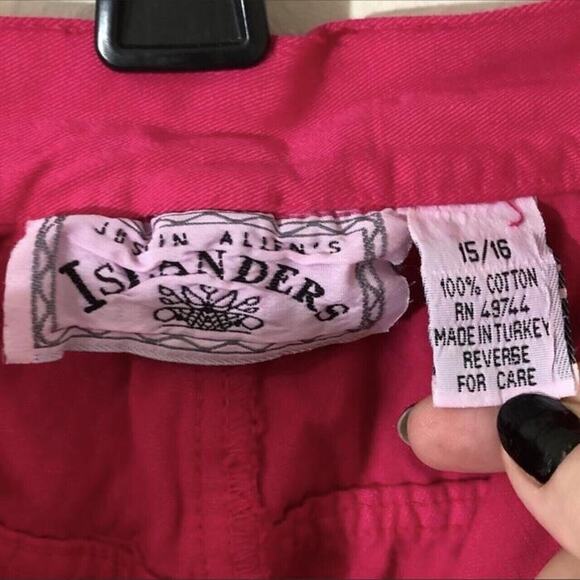 Vintage Justin Allen Islanders Pink Pants Size 15/16 100% Cotton Coastal Grandma - Picture 4 of 4